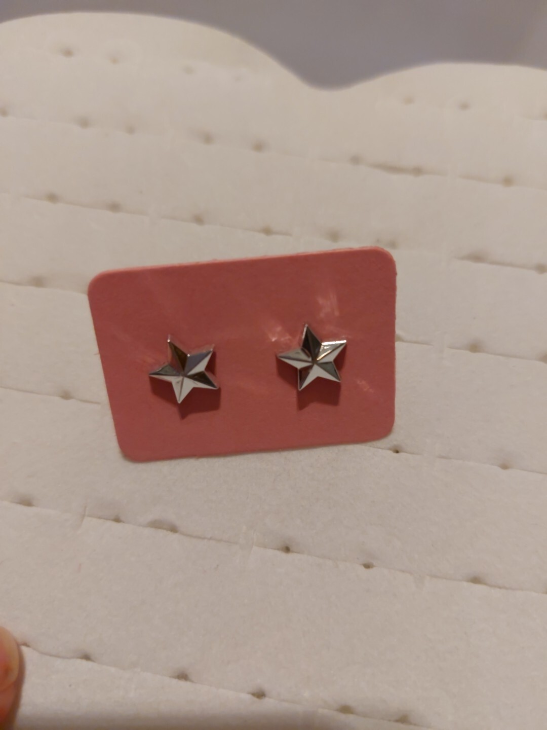 Silver Colour Star Stud Earrings (D229) New