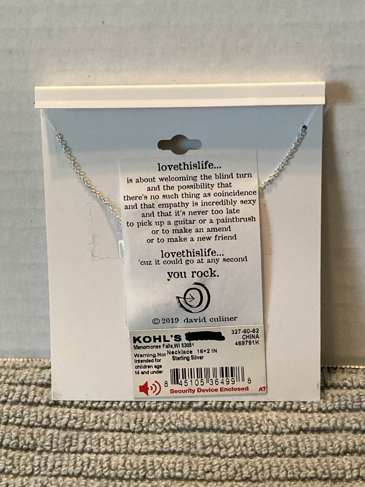 NEW Love this Life Friends Necklace Rhinestone Bar Sterling Silver 16”+2” Adjust