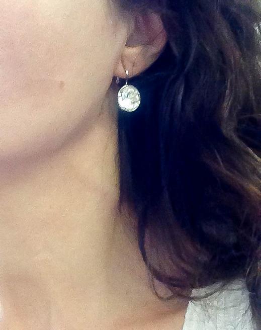 Bella Earrings Made With Genuine Swarovski Crystals Silver Plated Bezel Lever