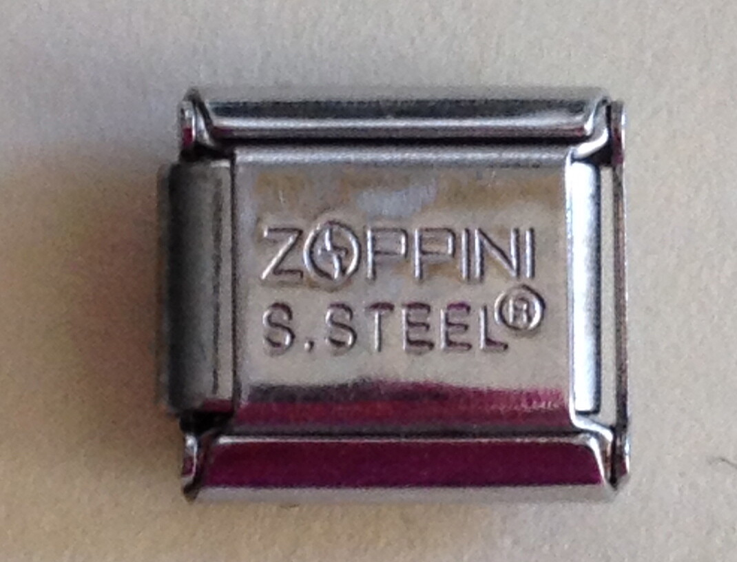 ZOPPINI FLAG EUROPE AUTHENTIC ITALIAN CHARM BRACELET LINK 9MM STAINLESS STEEL
