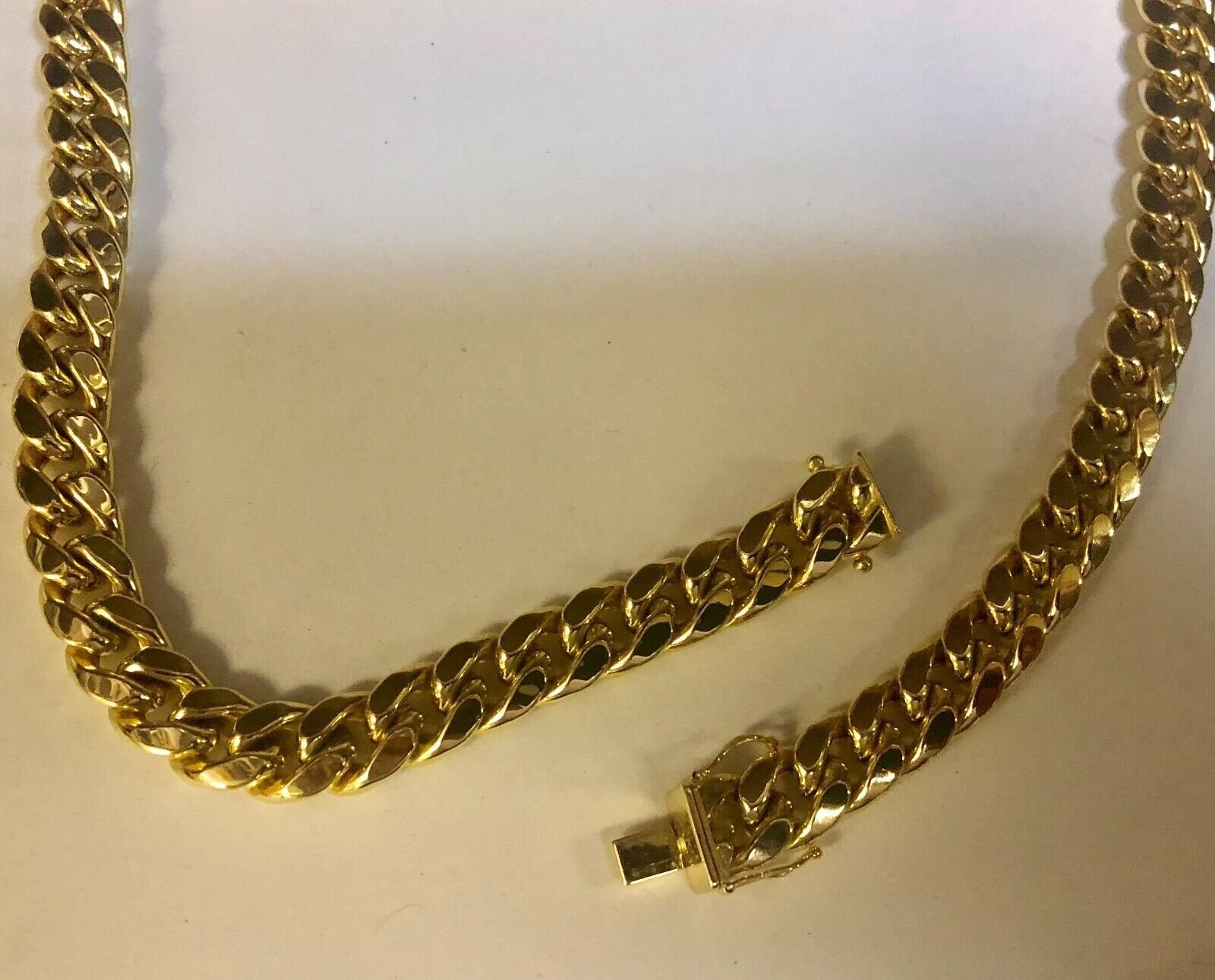 10k Solid Yellow Gold Mens Miami Cuban Curb Link 8.5″ 4.9mm 16gr Chain/BRACELET