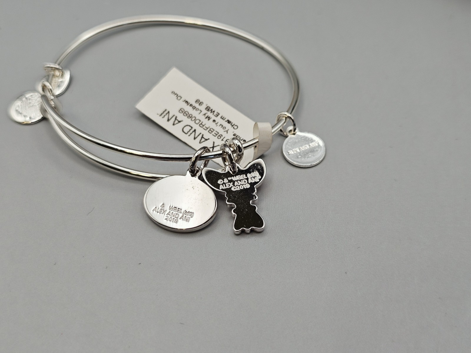 Alex & Ani FRIENDS YOUR’E MY LOBSTER DUO Silver Bangle New W/Tag Card & Box 🎁