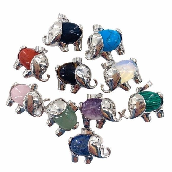 1 pcs Energy Healing Elephant Pendant Good Luck Protection Meditation Positive