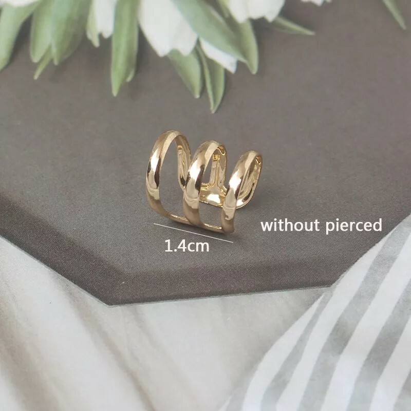 New style of ancient complex hollow U-shaped clip Earrings non pierced ear bone