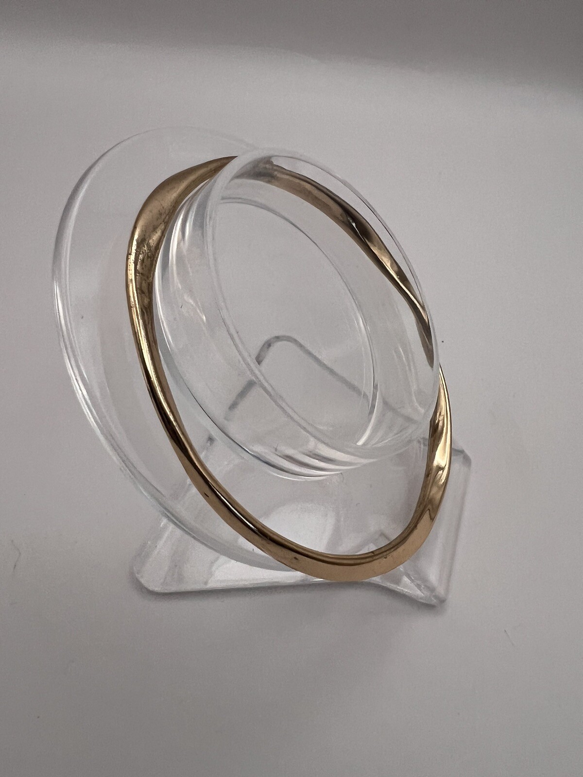 Set of 3 Bangle Bracelets Gold Tone Fashion Jewelry Open Back Rhinestones
