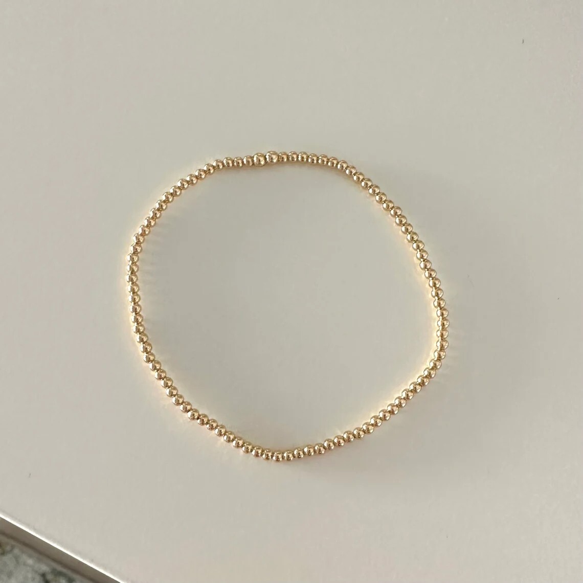 Gold Filled Small Beads Bracelet Layering Minimalist Simple Women Bracelet Gifts