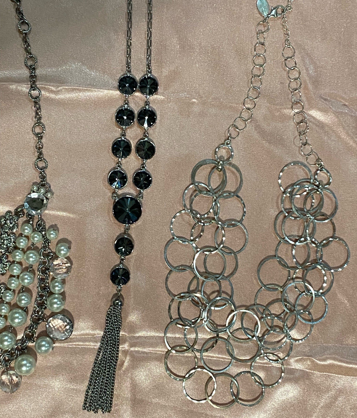 White House Black Market Costume Necklace Lot Of 3 WHBM