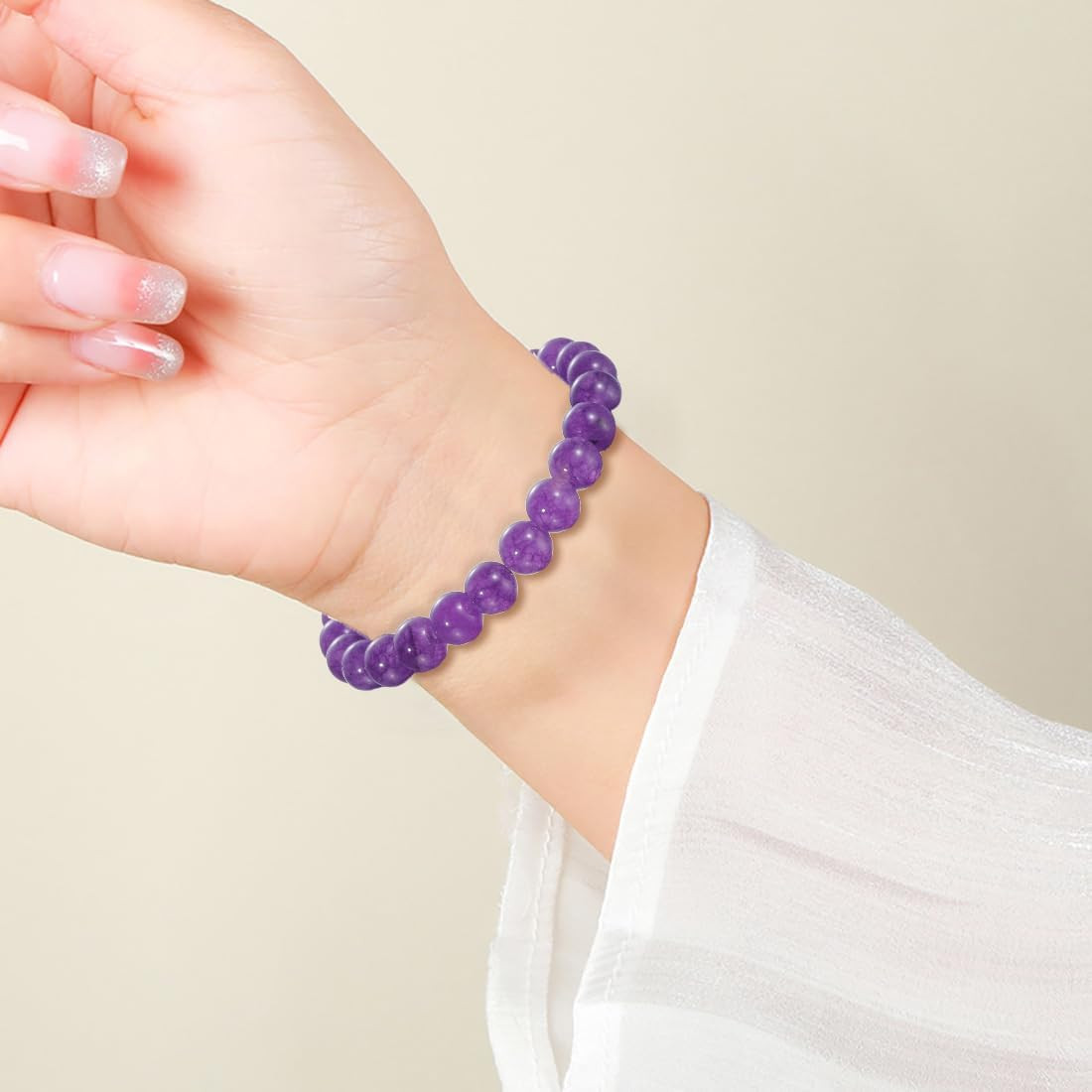 Womens Crystal Beaded Bracelets for Women Men Protective Energy Bracelet Natural