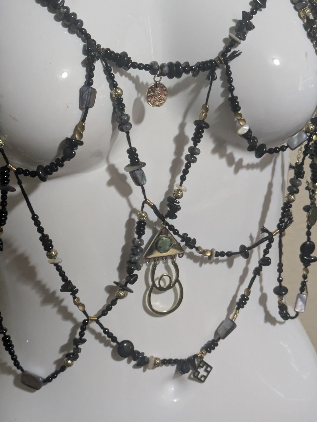 Free People X Ariana Ost Mermaid Shell Beaded Body Chain Festival Hippie Boho