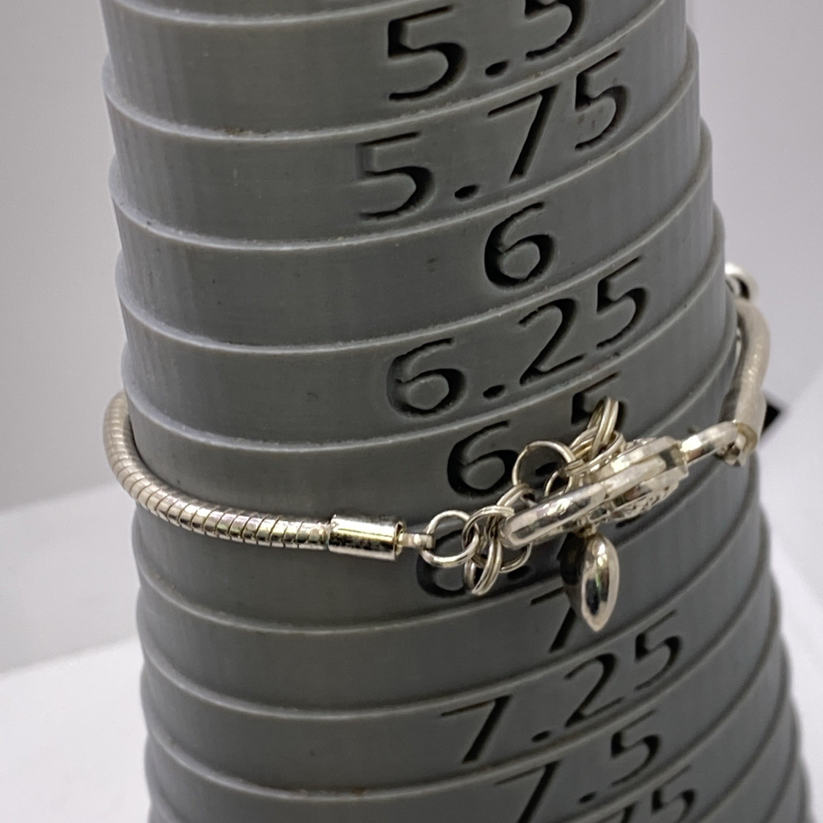 Womens Silver Tone Peace Music Love Sports Bracelet Silver