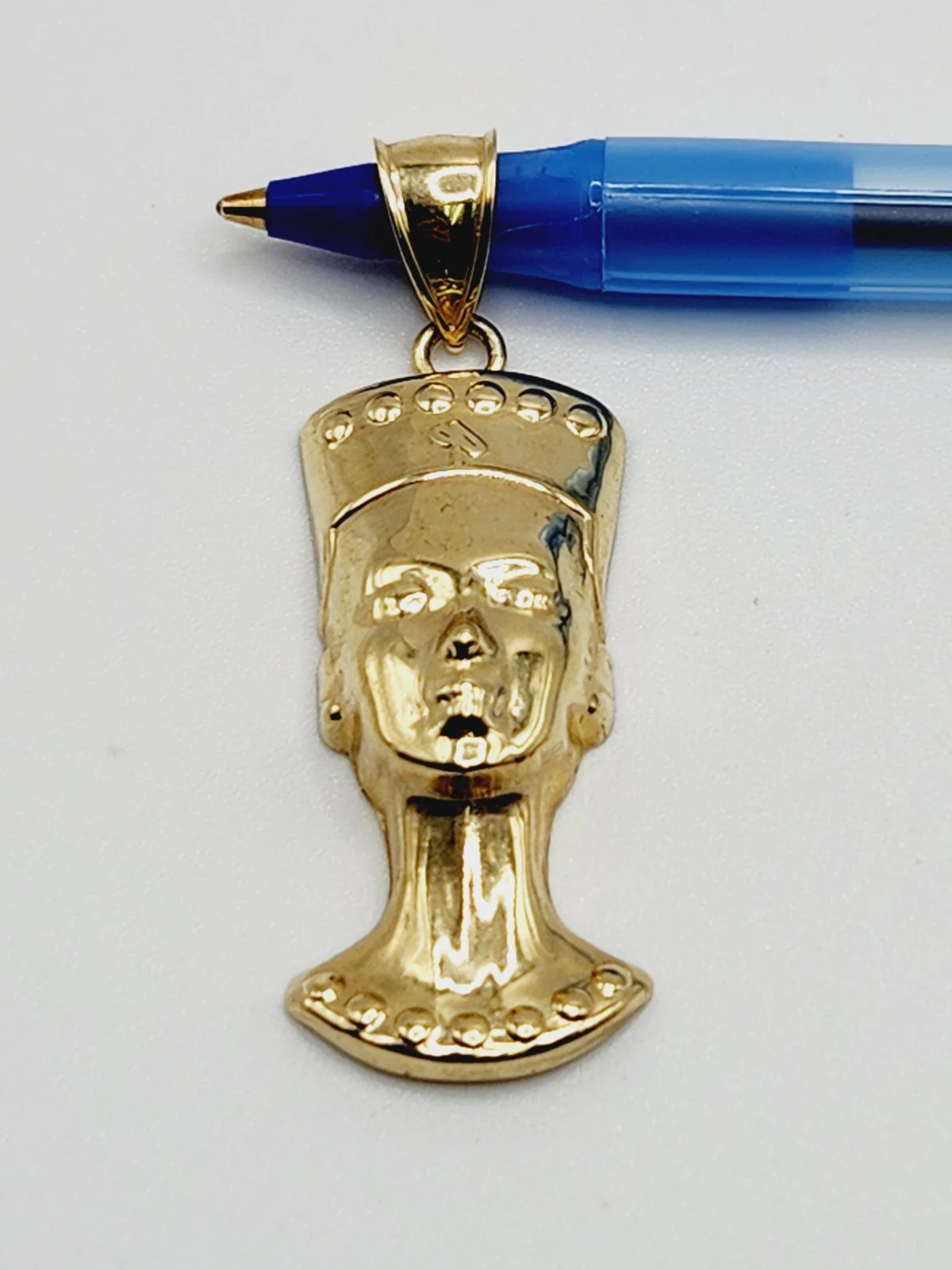 10KT Yellow Gold Nefertiti Queen of Egypt Face Pendant/Charm