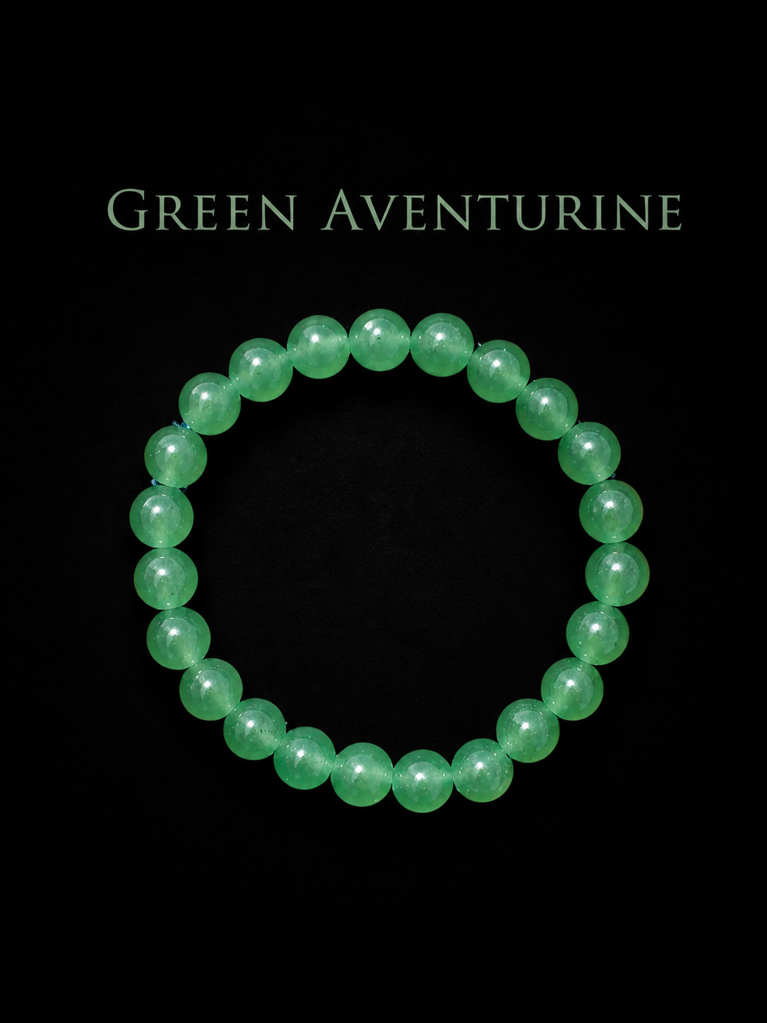 8mm Genuine Green Aventurine Bracelet Stretchy Genuine Not Treated or Dyed