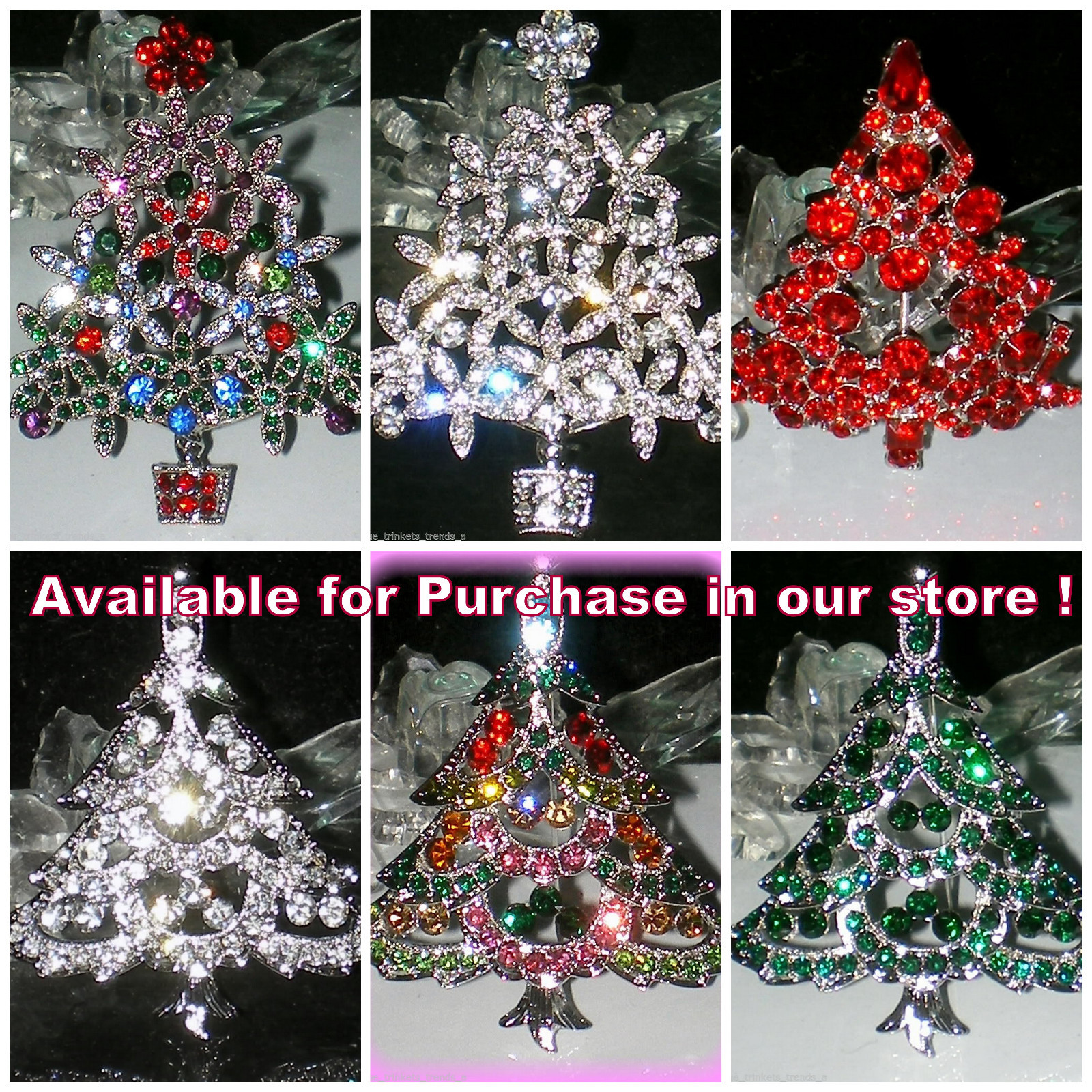 CLEAR CRYSTAL RHINESTONE SILVER STAR PIN BROOCH PENDANT~CHRISTMAS HOLIDAY GIFT