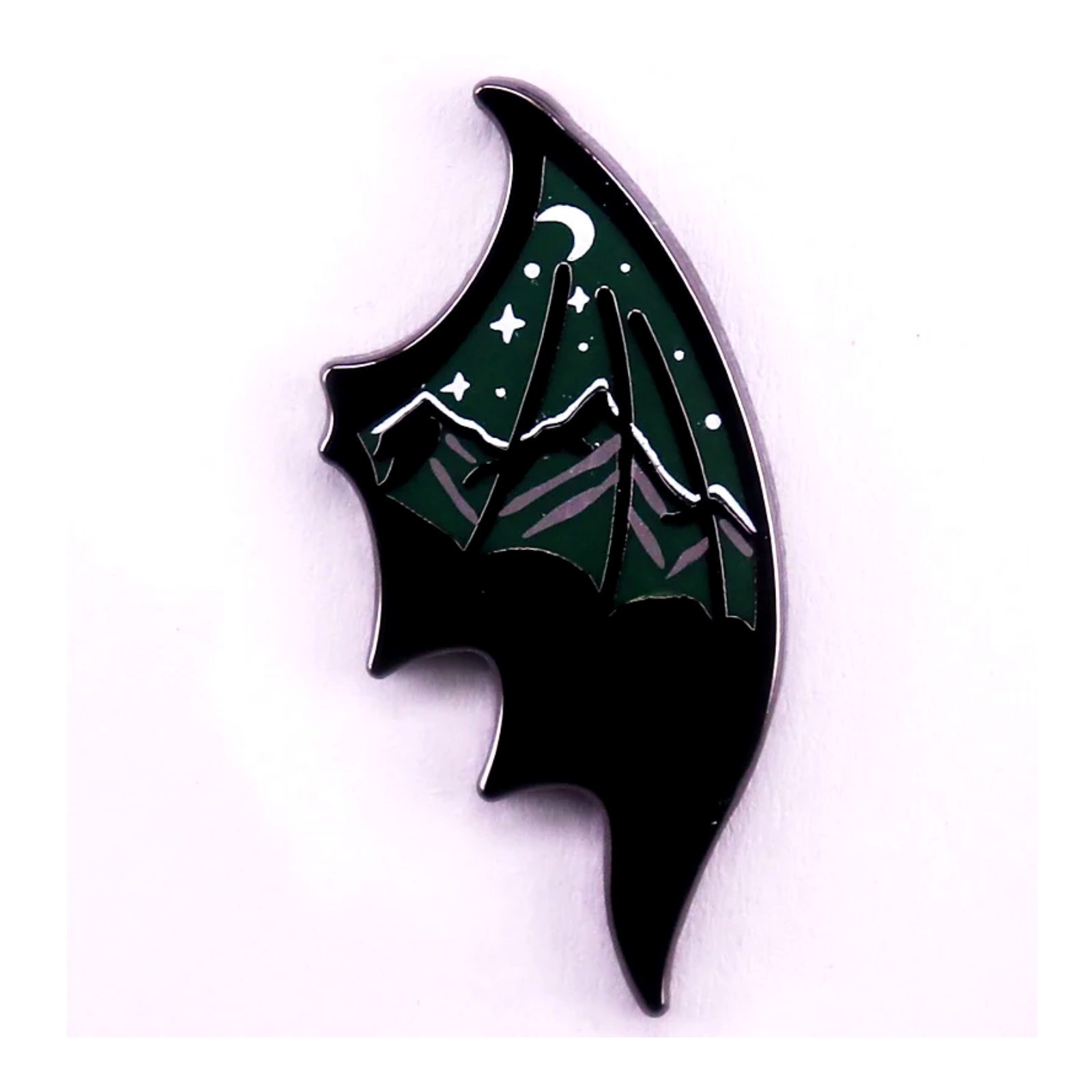 Dragon Wing Enamel Pin Moon Stars Mountain Brooch Badge Unisex Gift