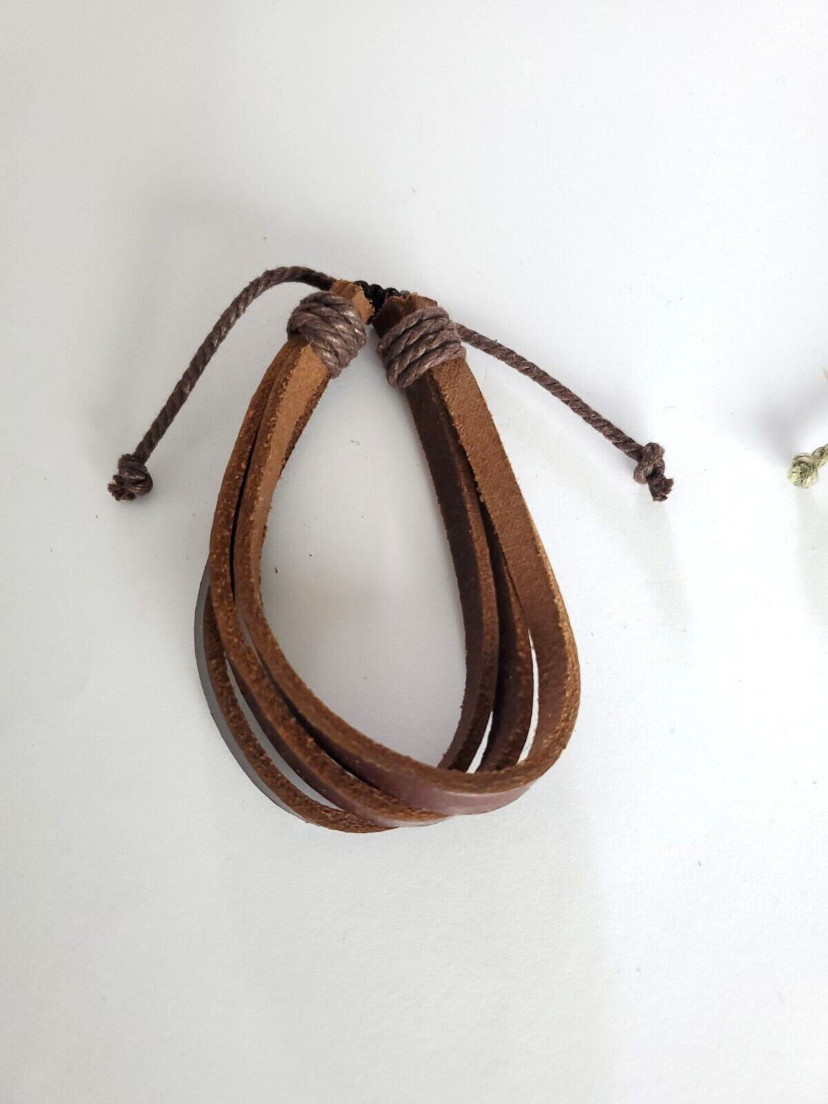 Leather And Cotton Bracelet Set