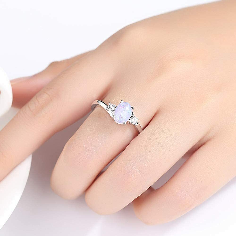 STUNNING Opal Ring Size 6 Engagement Ring Size 6 for Women Anniversary Gift Wife