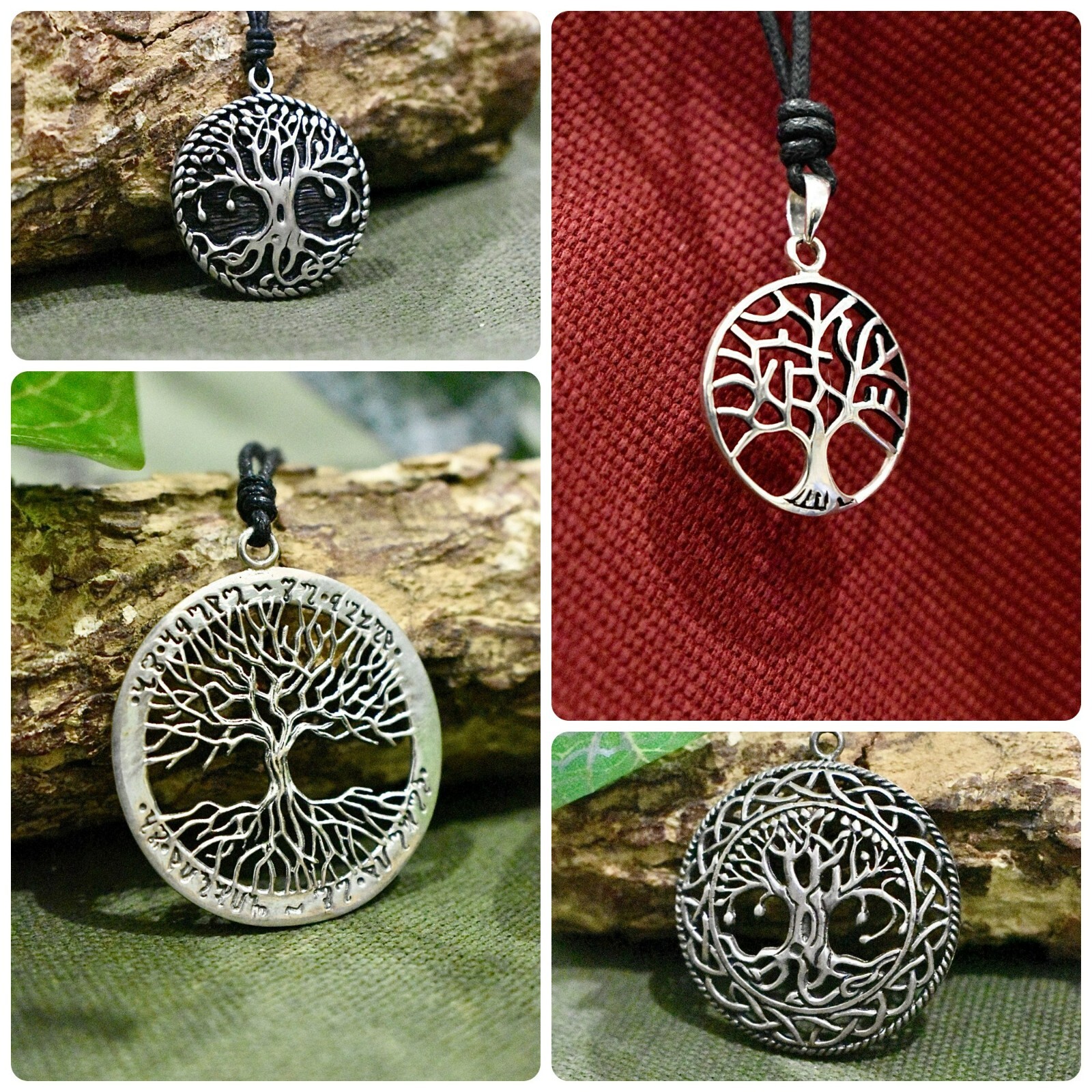 Celtic Tree Of Life 92.5 Sterling Silver Pewter Brass Necklace Pendant Jewelry