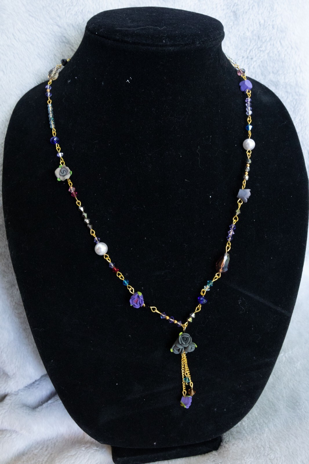 Necklace with Man-made Crystal