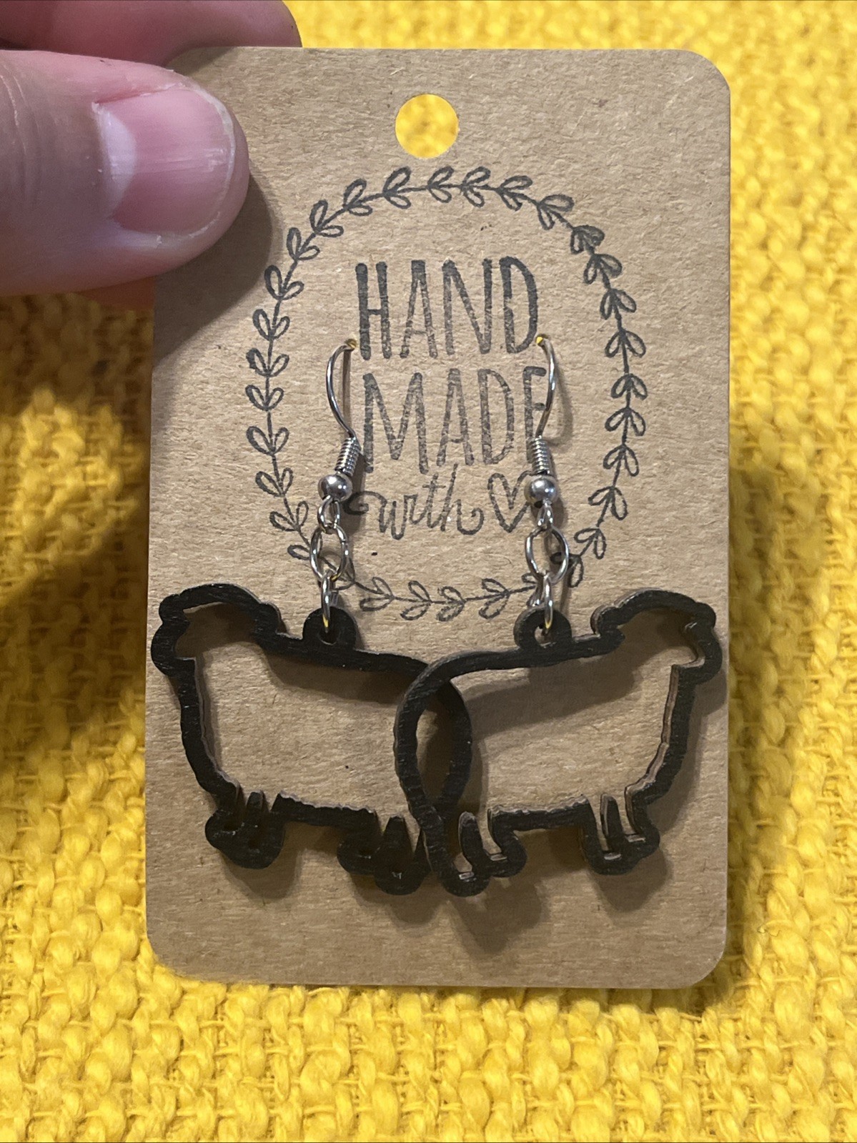 Black Sheep Farm Animal Earrings NEW Bah Bah