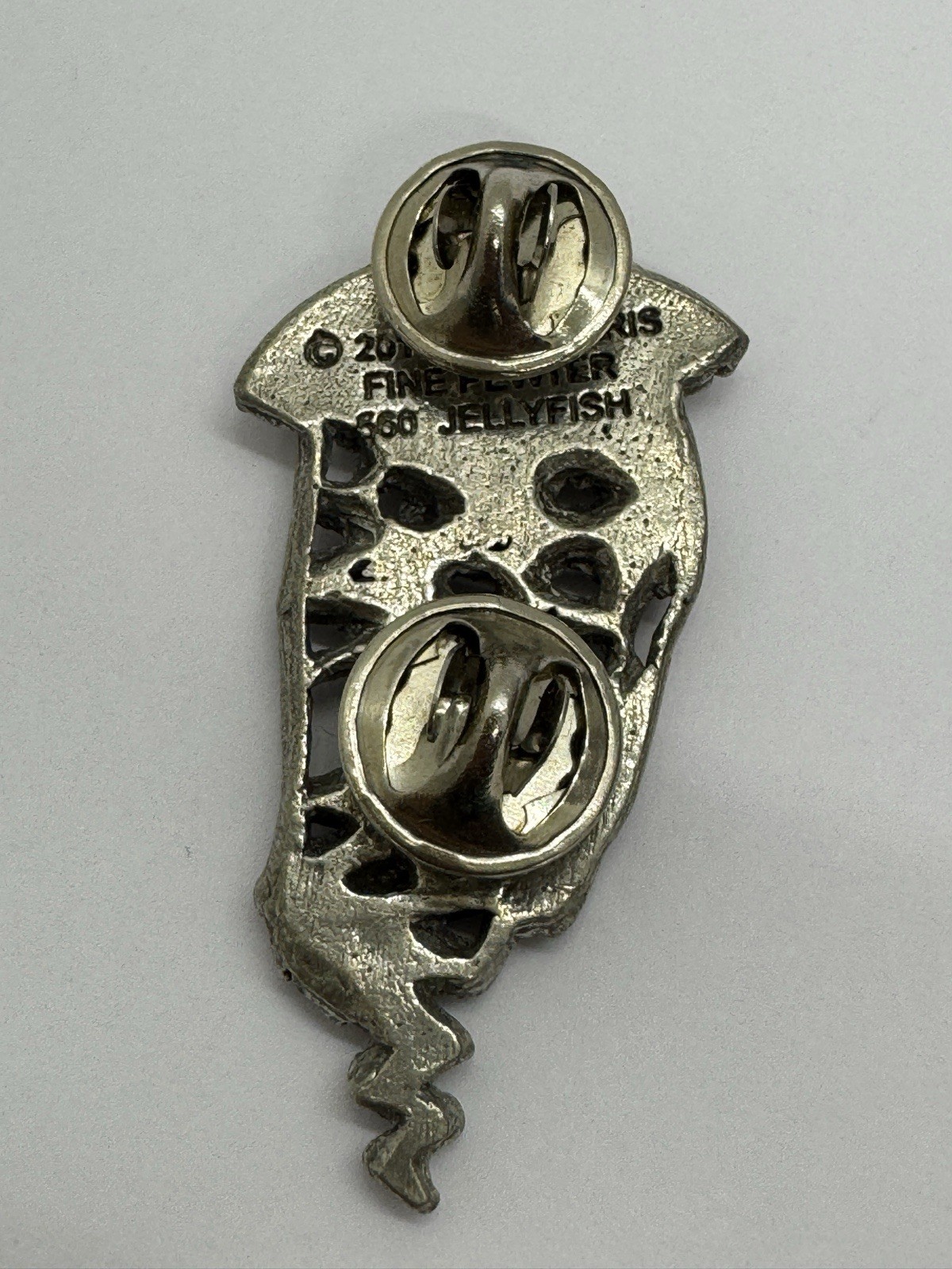 GG Harris Fine Pewter Jellyfish Brooch Pin