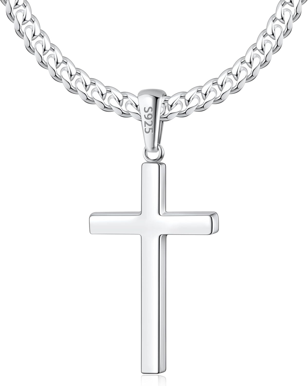 S925 Sterling Silver Cross Necklace NOT DAMAGED NOT BROKEN