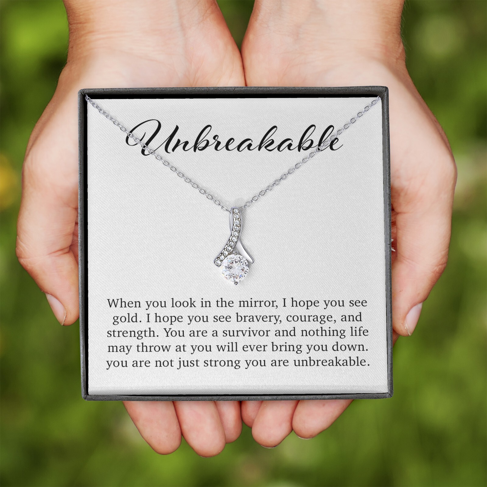 Unbreakable Necklace, Unbreakable Strength Necklace, Unbreakable Strength Gift