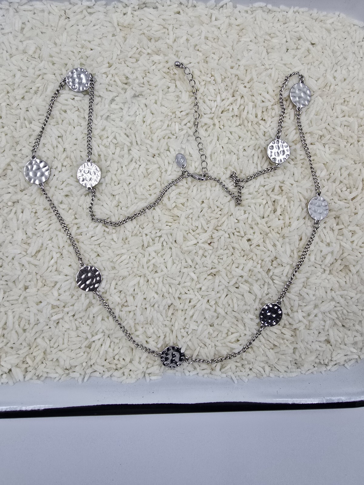 Jewelry Silver Tone Chain Necklace 15 in Long Bohemian Style
