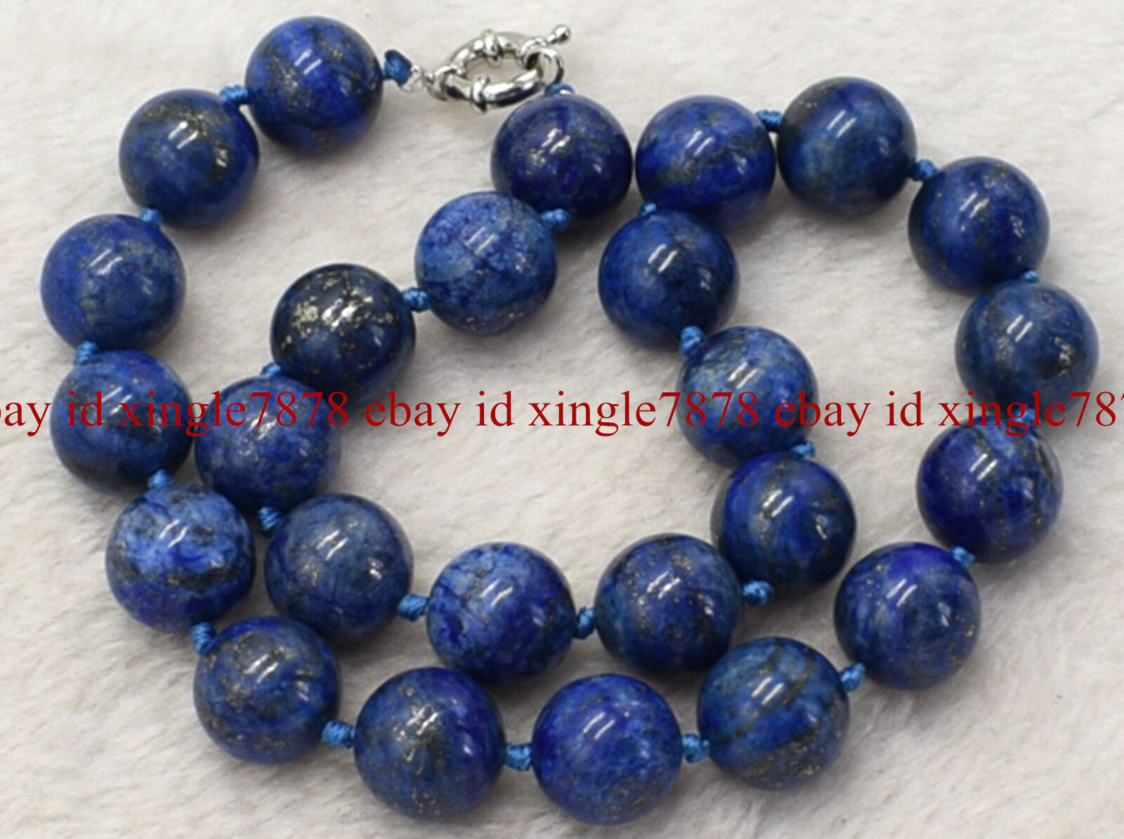 Huge 14mm Round Natural Blue Lapis Lazuli Gemstone Beads Necklace 16-36 inches