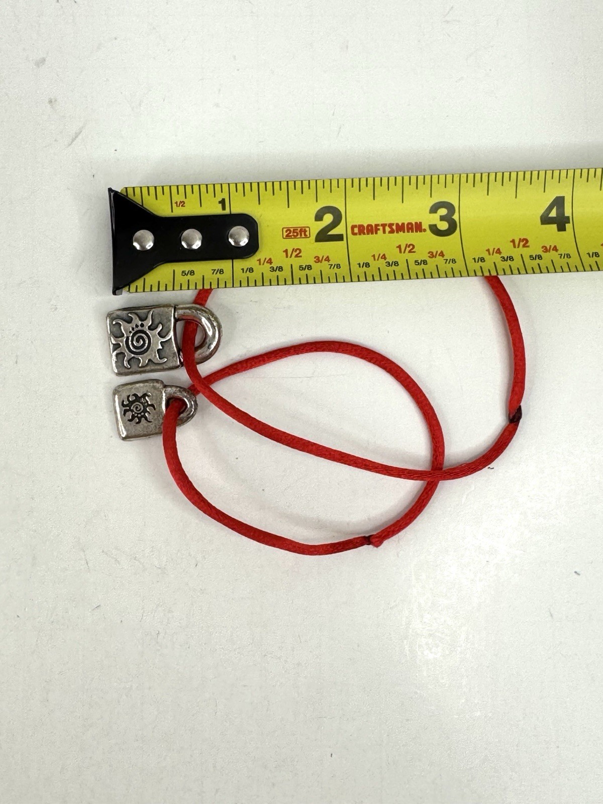 UNO de 50 Red Cord Silver PadLock Charm Bracelets Lot of 5 w/ Bag & COA Spain