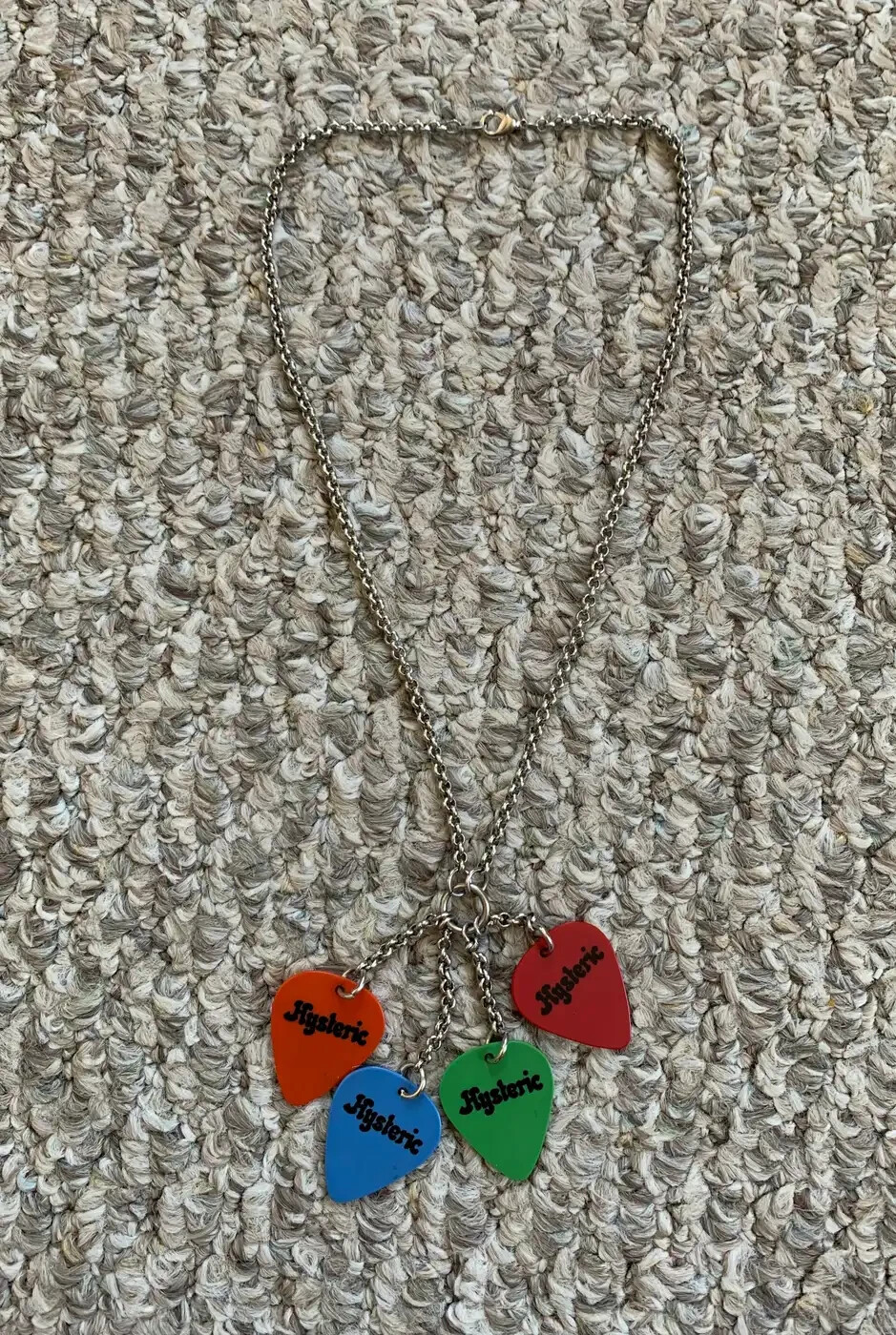 Hysteric Glamour Guitar Pick Charm Necklace