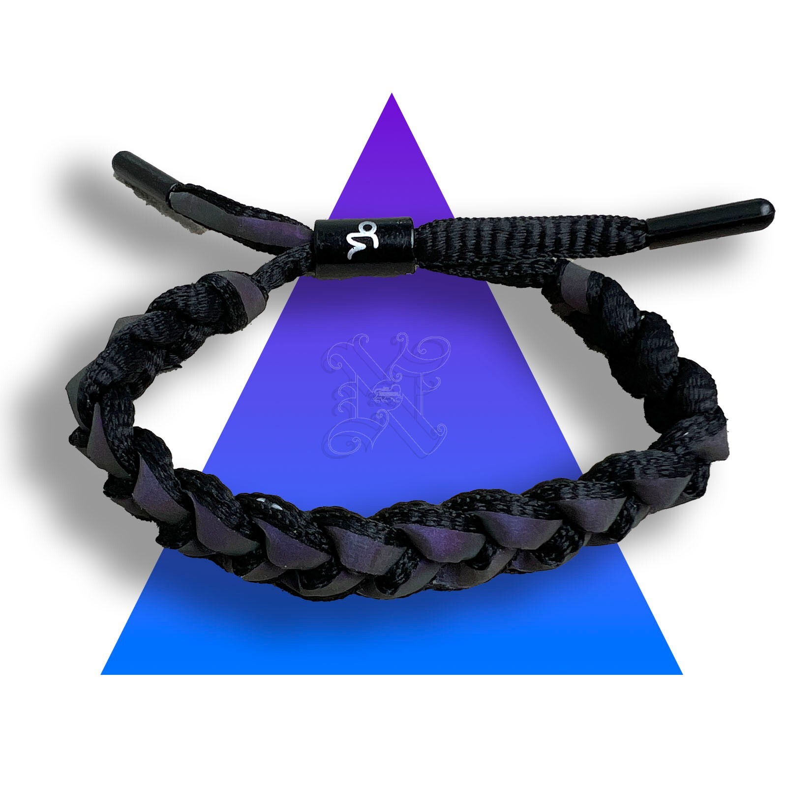 1 Piece Holographic Braided Reflective Bracelet Band Friendship