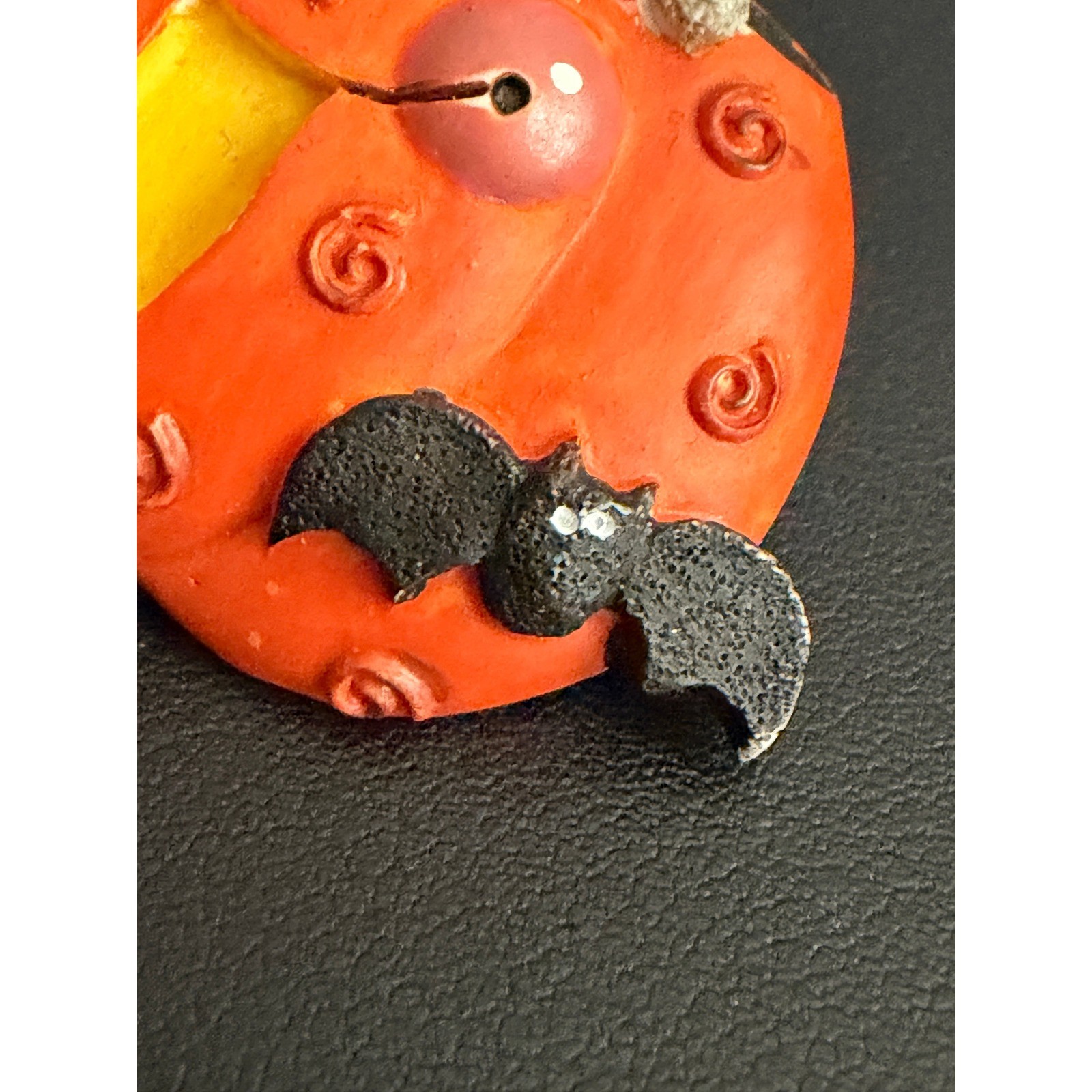 Vintage Halloween Brooch Cat Wizard Pumpkin Bat Resin