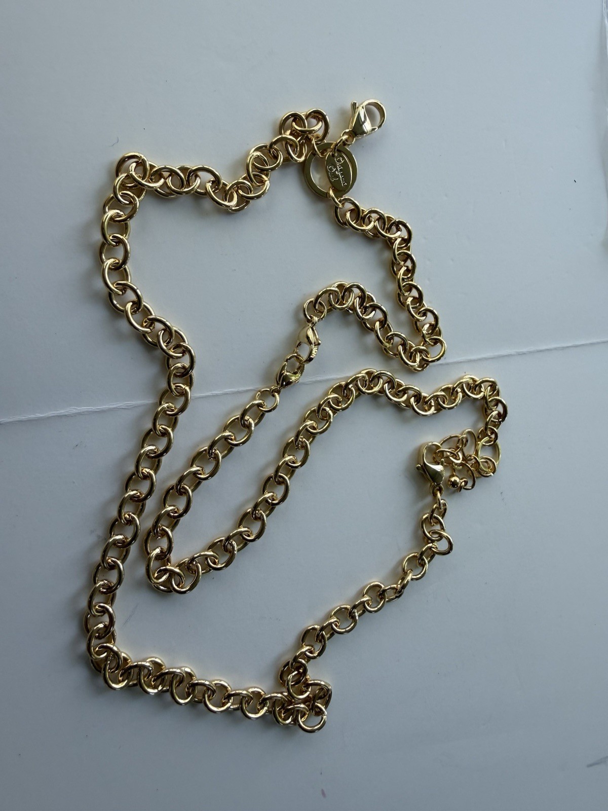 Origami Owl 30″ Gold tone Flat Oval Link Custom Chain