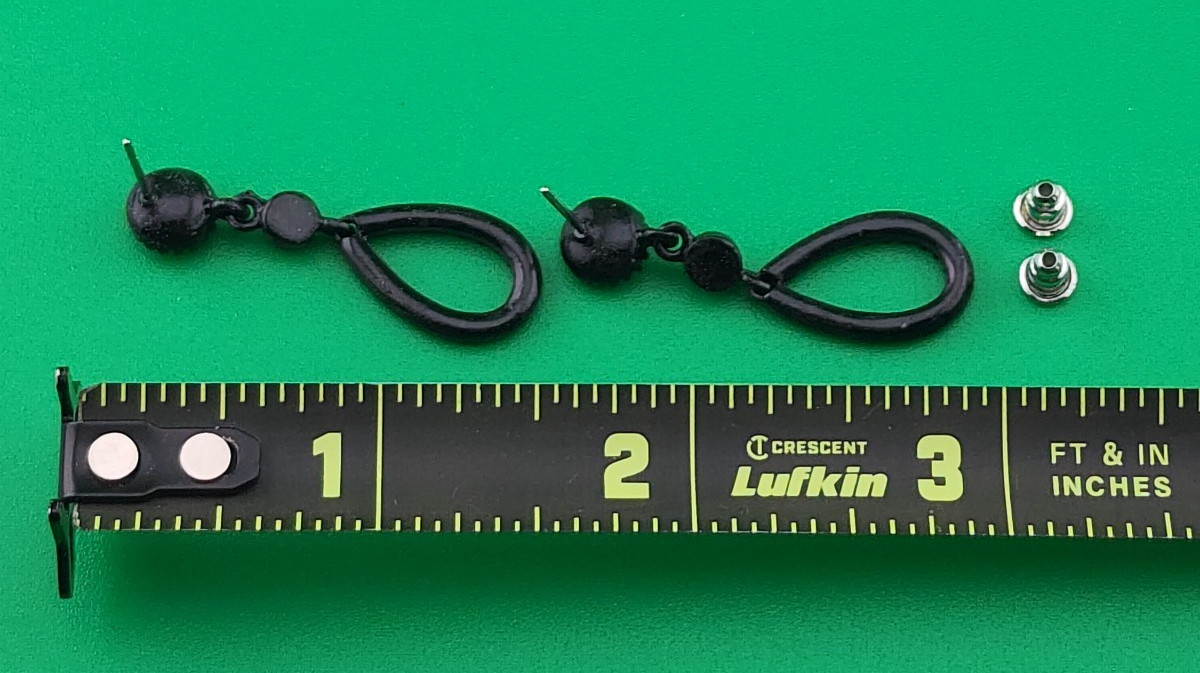 Dangle Drop Black Stone Post Back Earrings