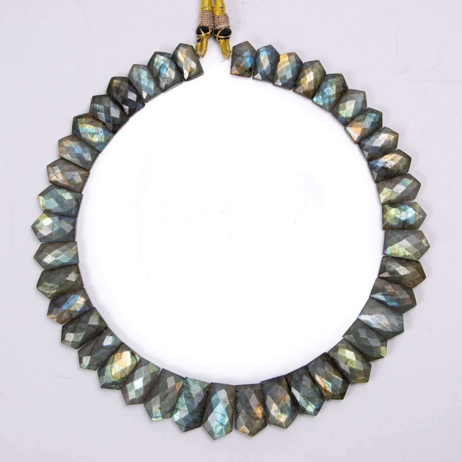 Labradorite Fancy Shape Layout Necklace, 15X10MM To 21X10MM, Faceted Gemstone