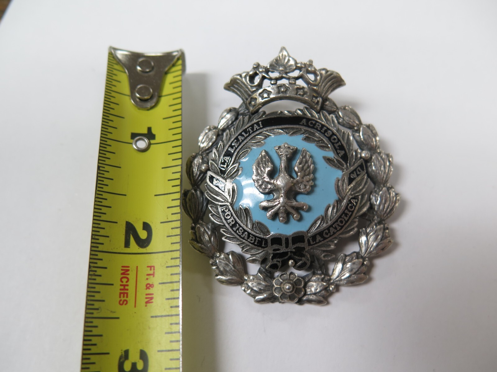 VTG CORO LA LEALTAI ACRISOLA POR ISABEL LA CATOLICA Eagle Crest Crown BROOCH