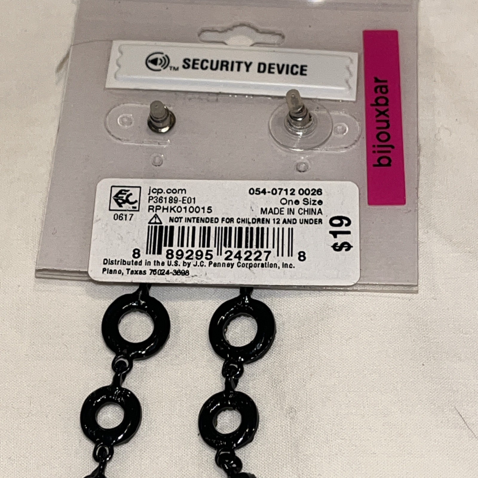 NWT Bijoux Bar Sparkling Black Long Earings- perfect for Special Occasion