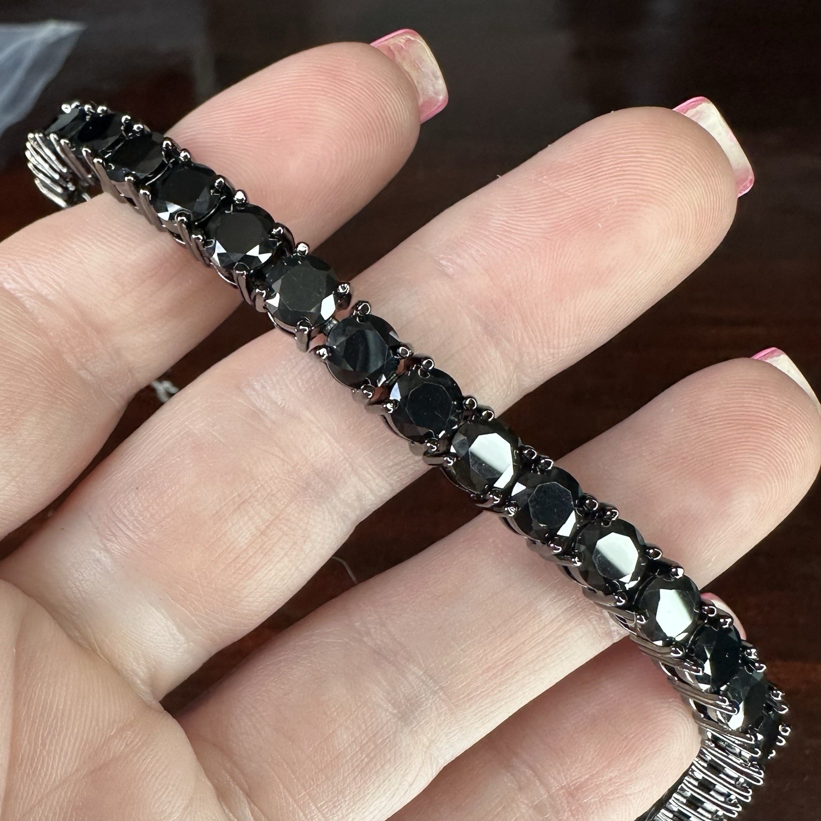 Park Lane Bracelet- Impression- Simulated Black CZ- Hematite Plated