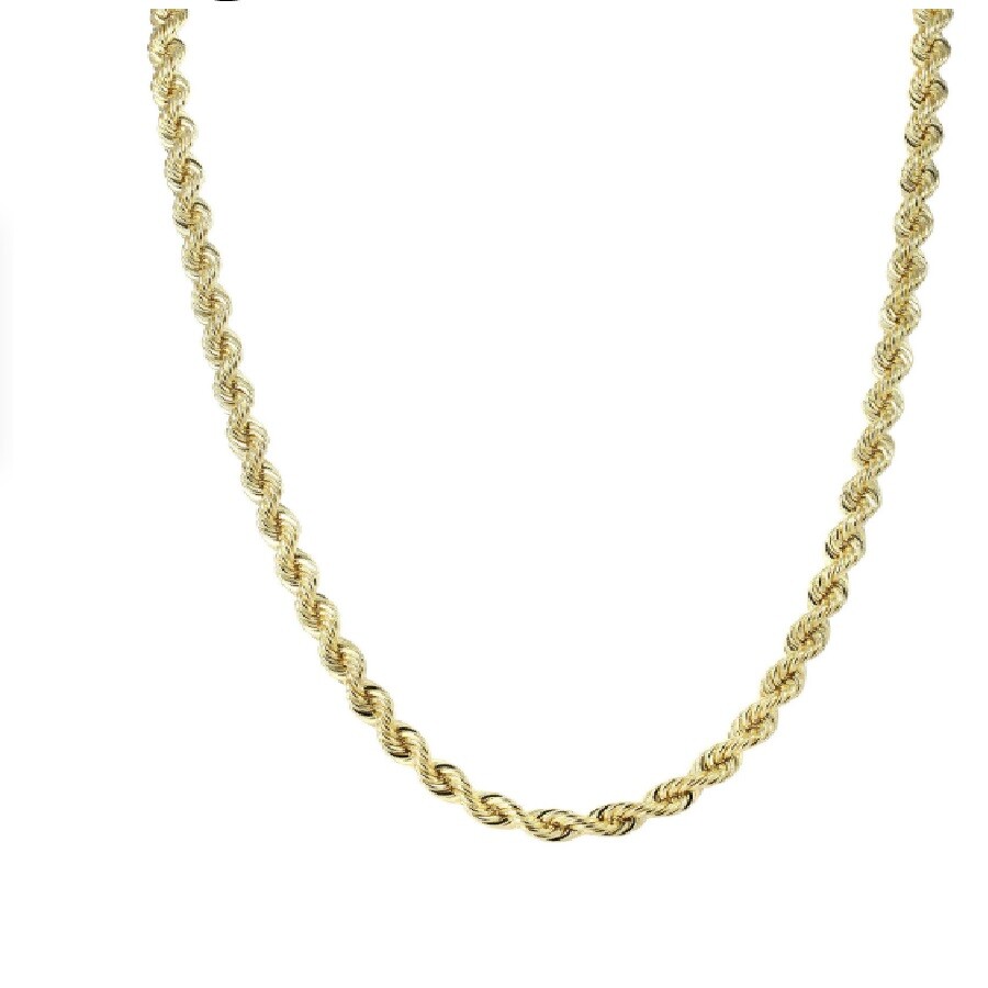 18K Gold Filled Classic Tarnish-Resistant 3mm Thick 16″ ~32″ Rope Chain Necklace