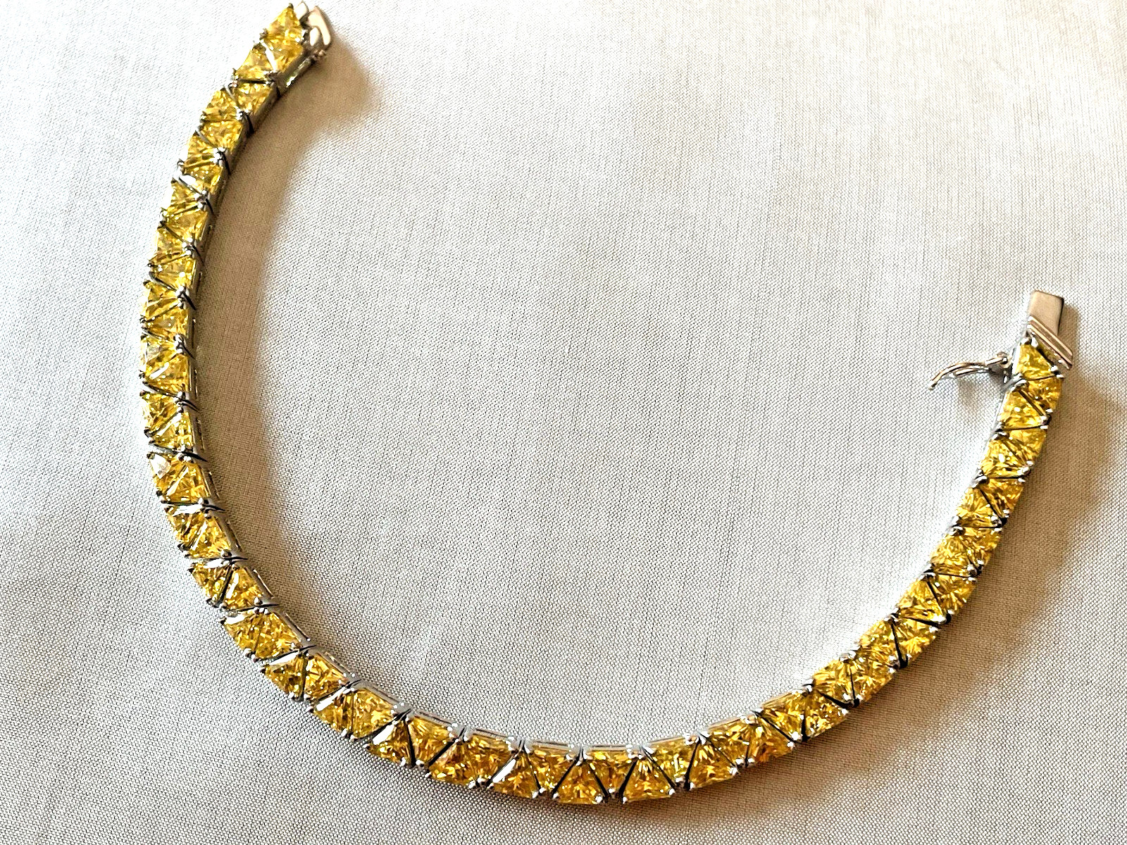 Suzanne Somers Citrine Trillian Bracelet, Gold Vermeil Sterling Silver, 7.25″