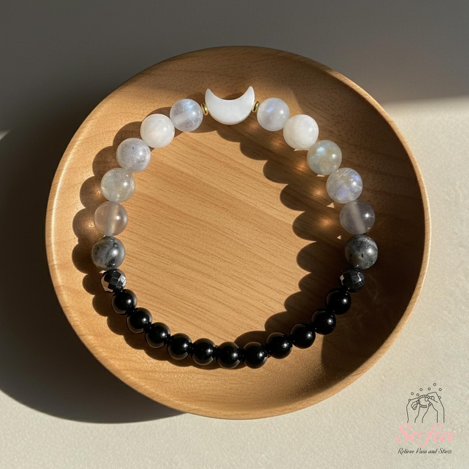 Moon Phase Crystal Bracelet Healing Gemstone Jewelry Gift Free US Shipping