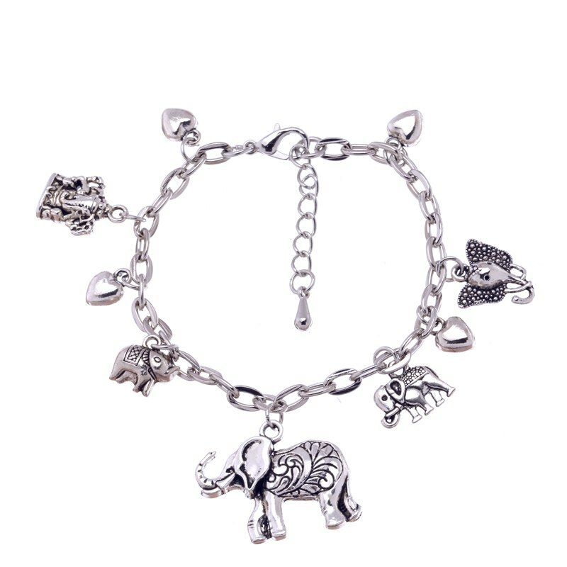 Alloy Elephant 18 cm plus 5 cm extender Bracelet