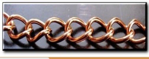 Solid Copper Chain CN677G – 7/16 of an inch wide. Available in 18 to 30 inches.