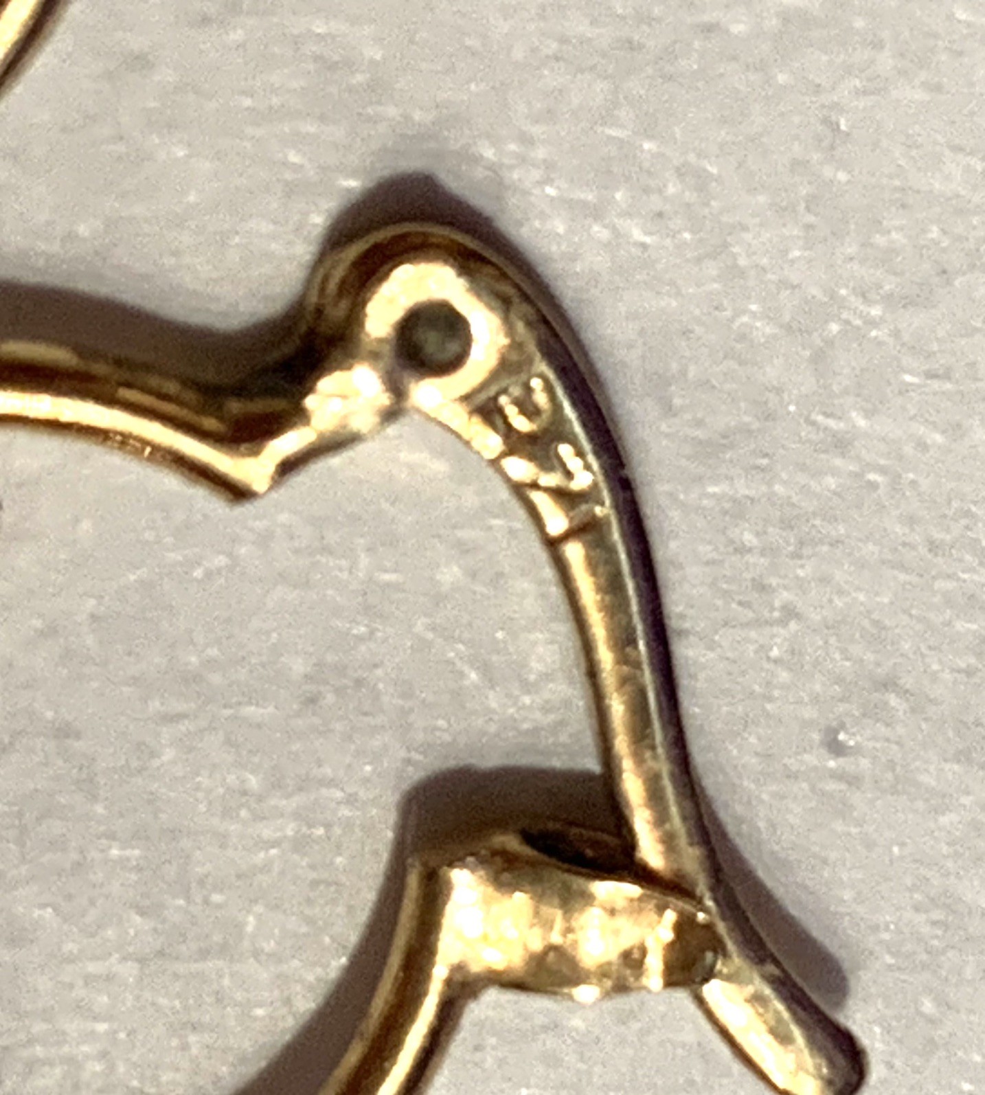Peermont 18K Plated Three Tone Gold Hoop Earrings Heart Dangle Small Huggie BZL