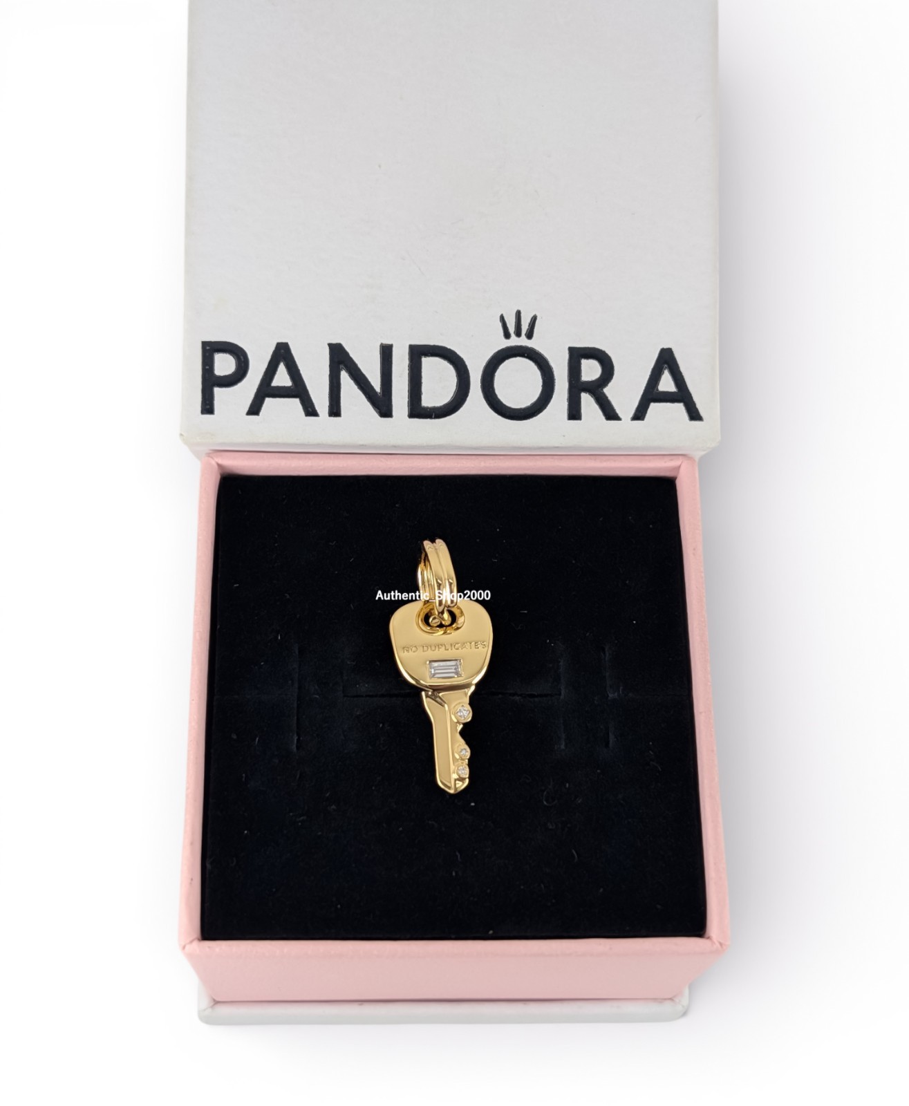 New 100% Authentic PANDORA 14k Gold Pl NO DUPLICATES Key Dangle Charm 764347C01