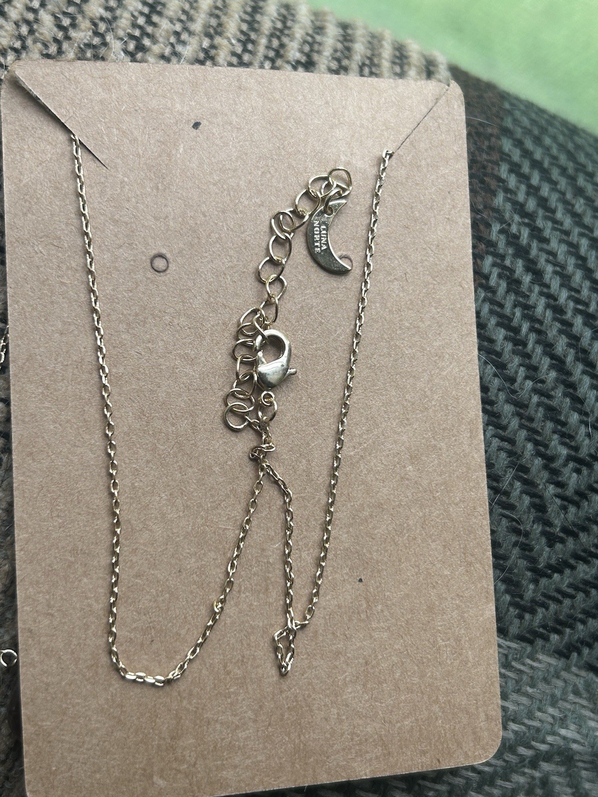 Luna Norte Gold Tone Adjustable Cable Necklace Pink Teardrop Crystal