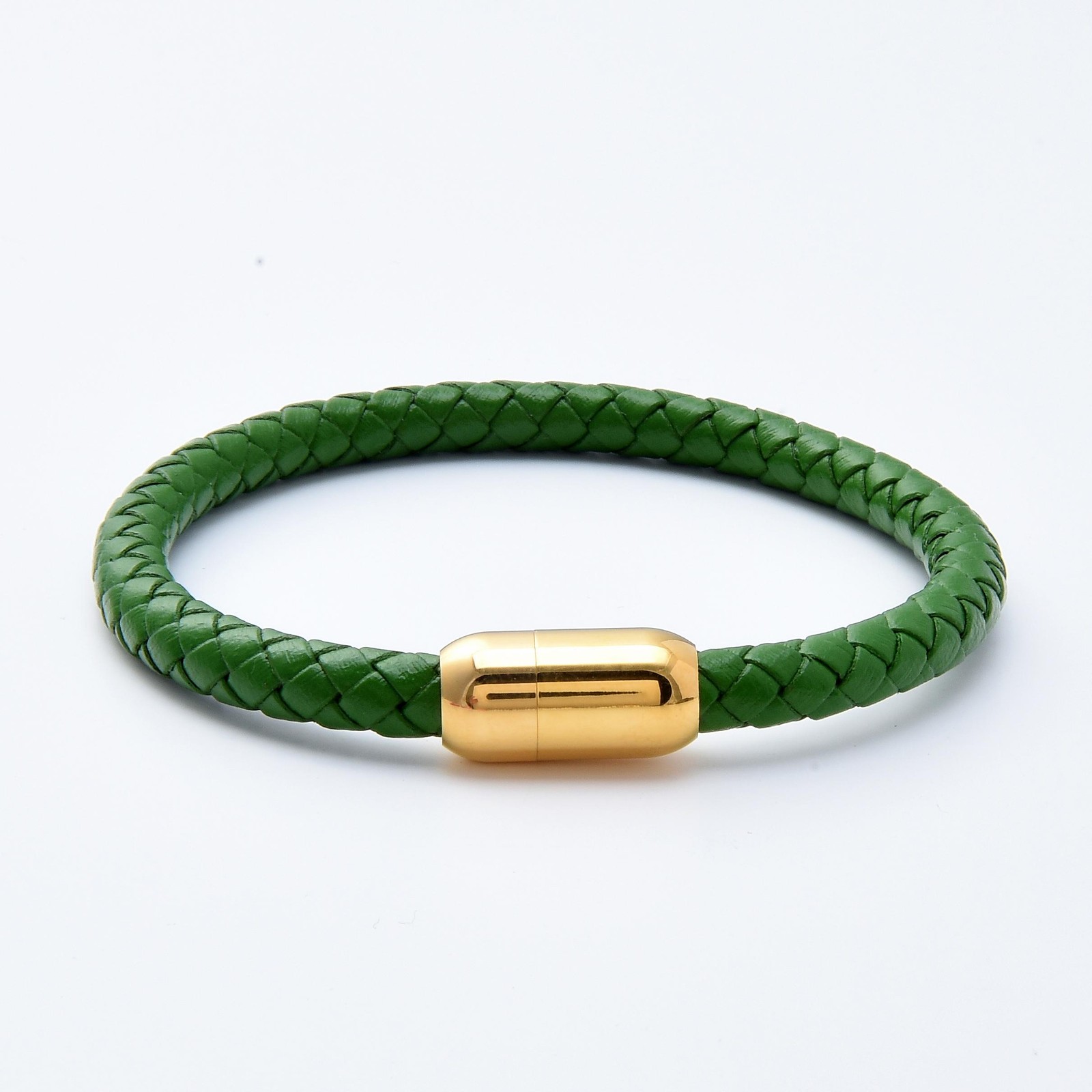 Simple Classic Leather Rope Chain Charm Bracelet Stainless Steel Unisex Jewelry