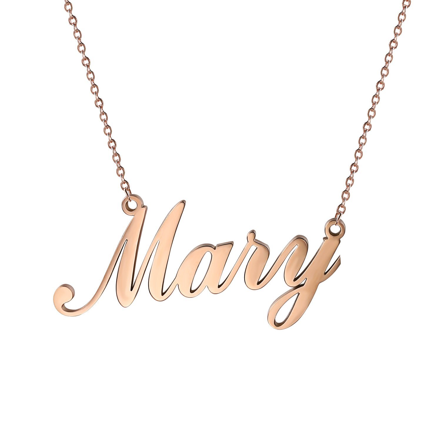 Women’s Gold Plated Stainless Steel Unique Name Custom Pendant Necklace For Gift