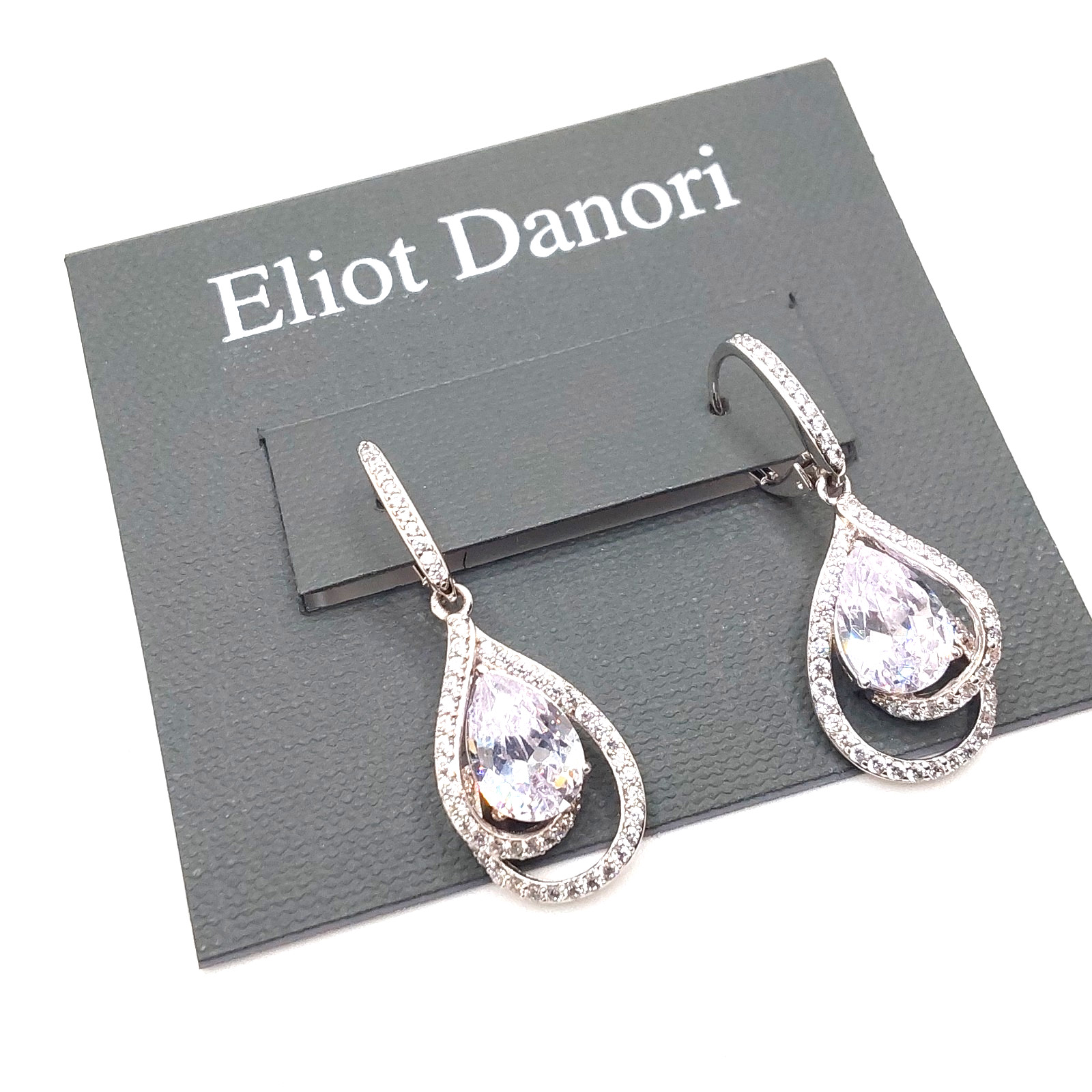 Eliot Danori Elegant Silver Tone Dangle/Drop Earrings