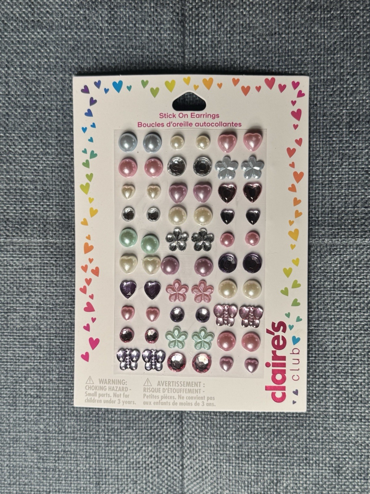 Claire’s Stick On Earrings Set Of 3 Sticker